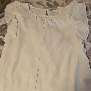 Sonoma Cream Ruffle Sleeve Blouse